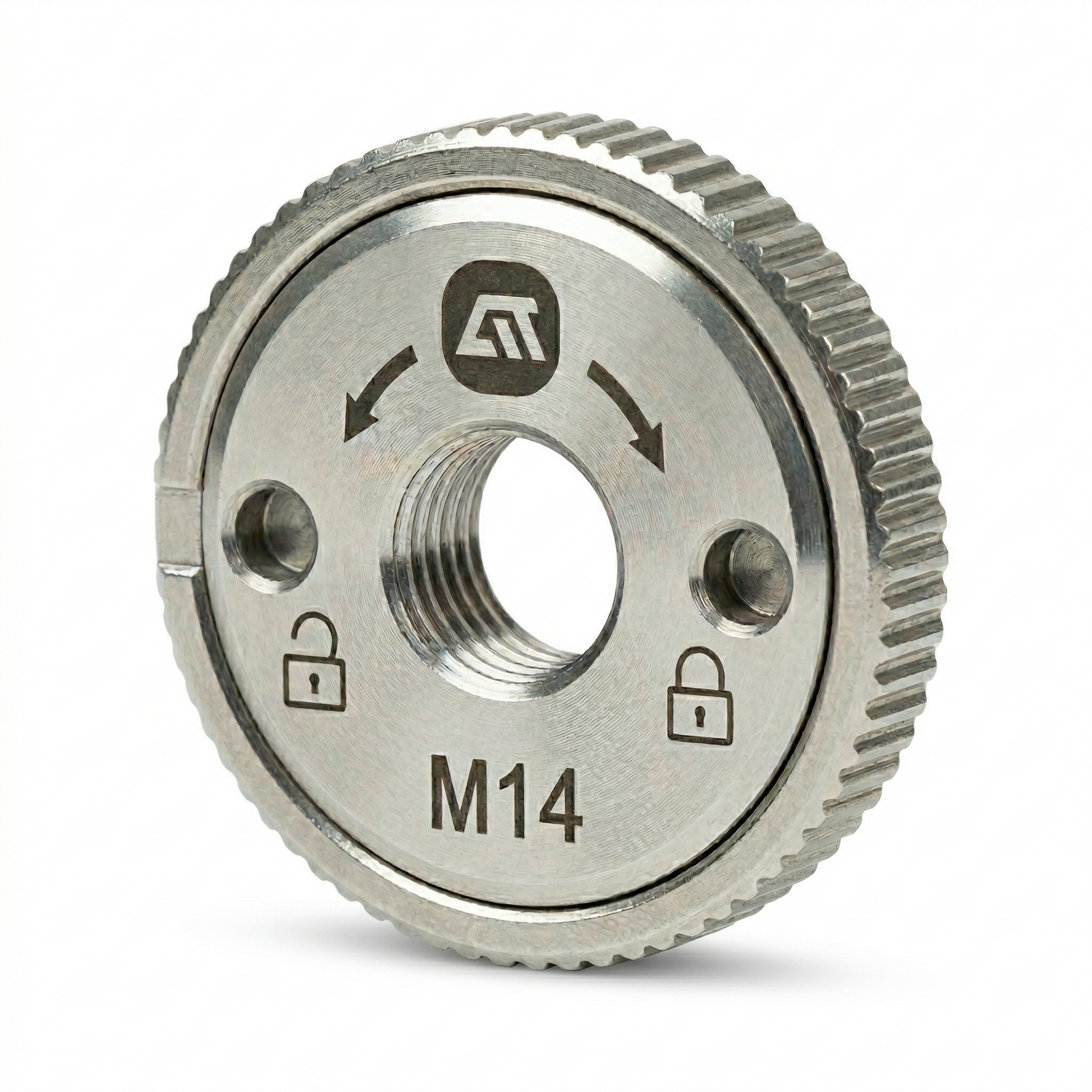 Hochwertige Schnellspannmutter M14 für Winkelschleifer – schneller, werkzeugloser Scheibenwechsel, sicherer Halt und langlebige Industrie-Qualität. Ideal für Profi- und Dauereinsatz.